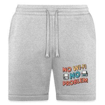 No Wi-Fi, No Problem - Bella + Canvas Unisex Short - heather gray - Front