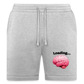 Pink Brain Anatomical Illustration - Bella + Canvas Unisex Short - heather gray - Front
