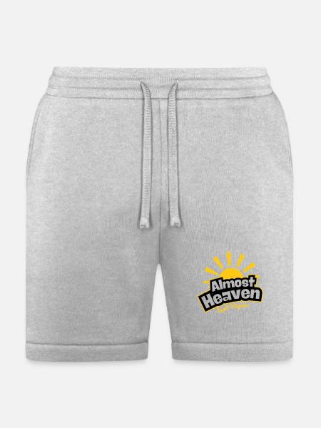 West Virginia Sunburst Emblem - Bella + Canvas Unisex Short - heather gray