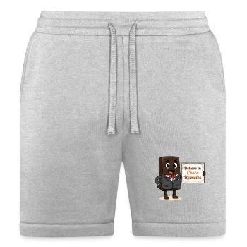 Choco Miracle Mascot in Suit - Bella + Canvas Unisex Short - heather gray - Front