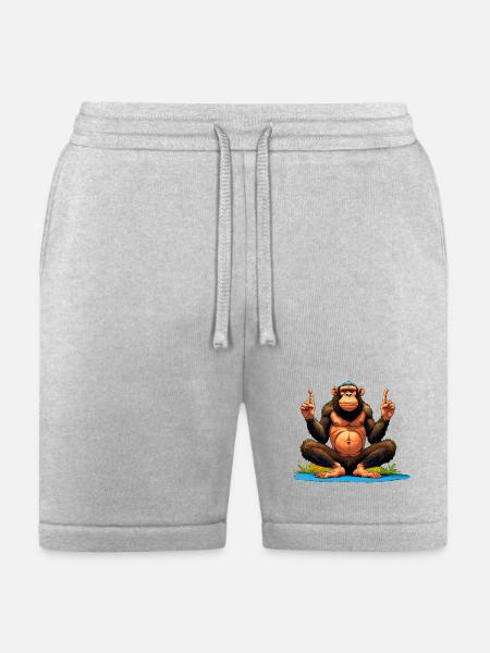 Monkey Yoga / Yogi Monkey - Bella + Canvas Unisex Short - heather gray