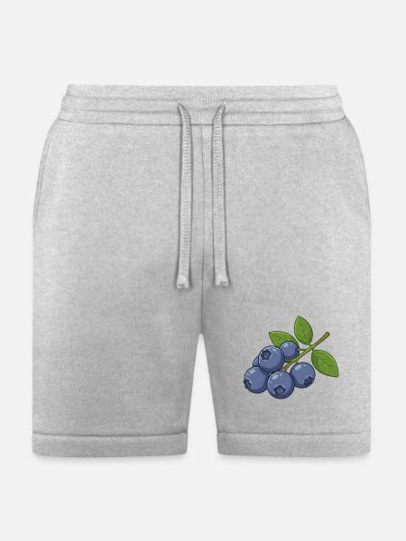 blueberry fruit - Bella + Canvas Unisex Short - heather gray