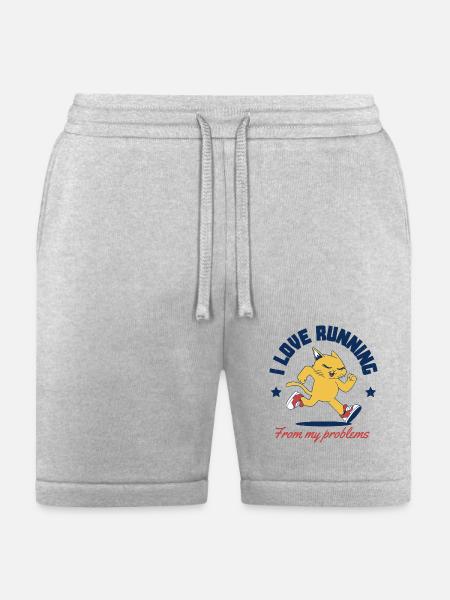I Love Running From My Problems - Bella + Canvas Unisex Short - heather gray