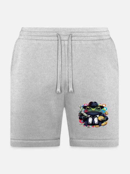 Bitcoin Frog Streetwear Art - Bella + Canvas Unisex Short - heather gray