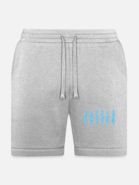 Azure Lightning Strikes Pattern - Bella + Canvas Unisex Short - heather gray