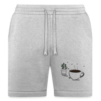 Coffee & Plant Moment - Bella + Canvas Unisex Short - heather gray - Front