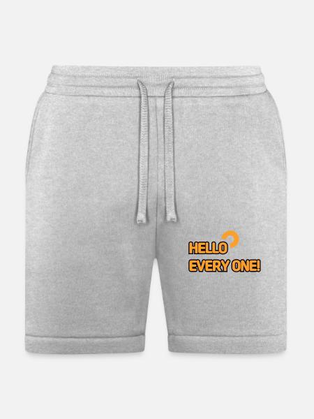 HELLO EVERY ONE 002 - Bella + Canvas Unisex Short - heather gray