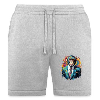 Monkey in suit - Bella + Canvas Unisex Short - heather gray - Front