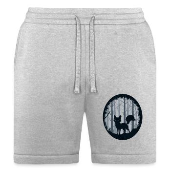 Wolf Howling at Night - Bella + Canvas Unisex Short - heather gray - Front
