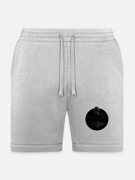 Midnight Coiled Rattlesnake Warning - Bella + Canvas Unisex Short - heather gray