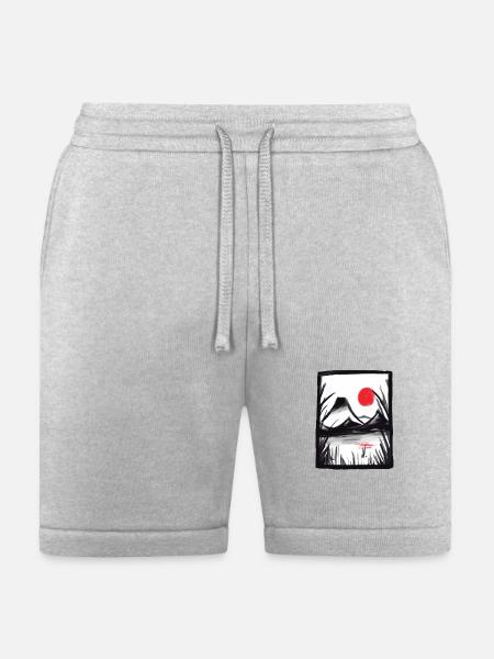 Japanese Landscape - Bella + Canvas Unisex Short - heather gray