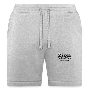 Zion National Park Coordinates - Bella + Canvas Unisex Short - heather gray - Front