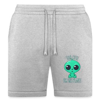 Kawaii Alien Too Cute for This Planet - Bella + Canvas Unisex Short - heather gray - Front