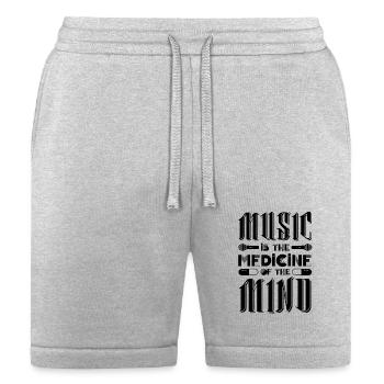 Music Is The Medicine Of The Mind - Bella + Canvas Unisex Short - heather gray - Front