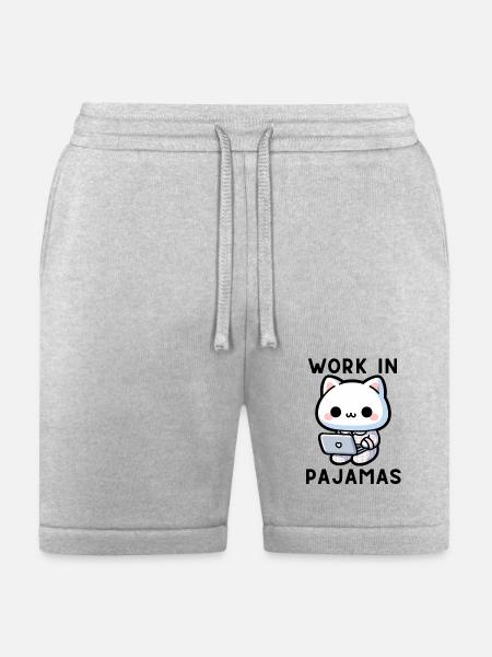 Work in Pajamas: Cozy Productivity - Bella + Canvas Unisex Short - heather gray