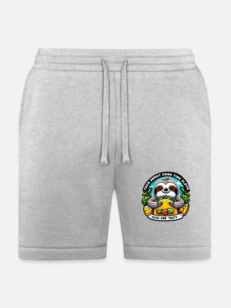 Taco 'Bout Good Time Sloth - Slow and Tasty - Bella + Canvas Unisex Short - heather gray
