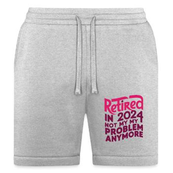 Retired in 2024 Not My Problem Anymore Mom day - Bella + Canvas Unisex Short - heather gray - Front