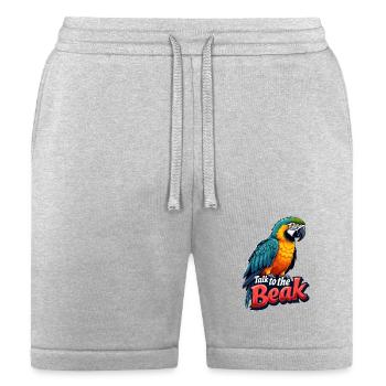 Macaw Parrot Talk To The Beak - Bella + Canvas Unisex Short - heather gray - Front