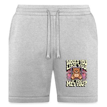 The Bear Doll - Bella + Canvas Unisex Short - heather gray - Front