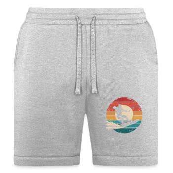 Retro Vintage Kiteboarding Surfing Adventure Gifts - Bella + Canvas Unisex Short - heather gray - Front