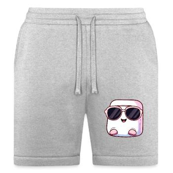 cool Marshmallow with Sunglasses by the Campfire - Bella + Canvas Unisex Short - heather gray - Front