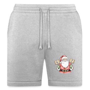 67 Santa Six Seven Funny Christmas 6 7 Meme - Bella + Canvas Unisex Short - heather gray - Front