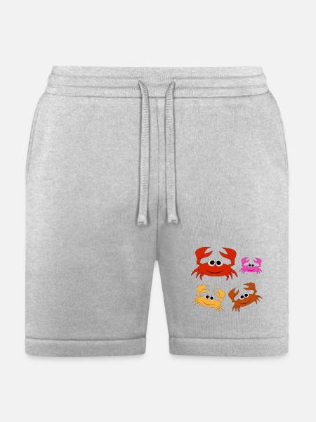 Crab Quartet Pop Art - Bella + Canvas Unisex Short - heather gray