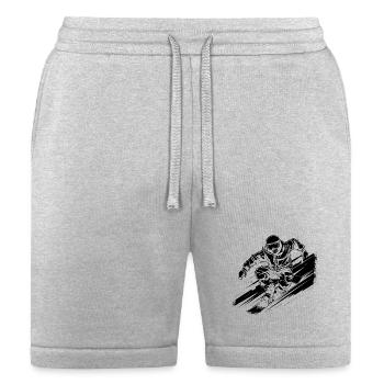 Snowboarder Drawing - Bella + Canvas Unisex Short - heather gray - Front