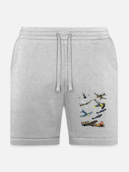 Ww2 Planes Warbirds - Bella + Canvas Unisex Short - heather gray