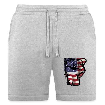 Patriotic USA - Bella + Canvas Unisex Short - heather gray - Front