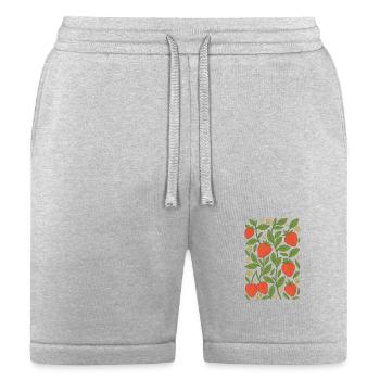 Strawberry Garden Pattern - Bella + Canvas Unisex Short - heather gray - Front