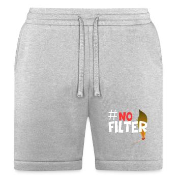 No Filter Rebel Design - Bella + Canvas Unisex Short - heather gray - Front