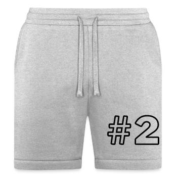 Hashtag #2 Number Two - Bella + Canvas Unisex Short - heather gray - Front