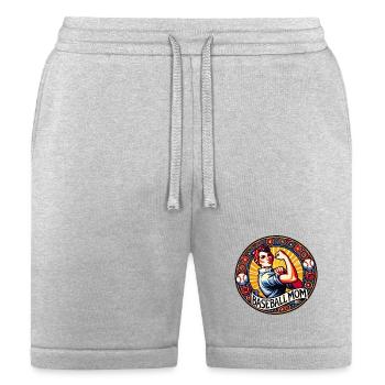Baseball Mom 1970s Emblem - Bella + Canvas Unisex Short - heather gray - Front