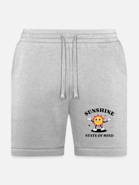 Sunny Cheer Sun Character - Bella + Canvas Unisex Short - heather gray