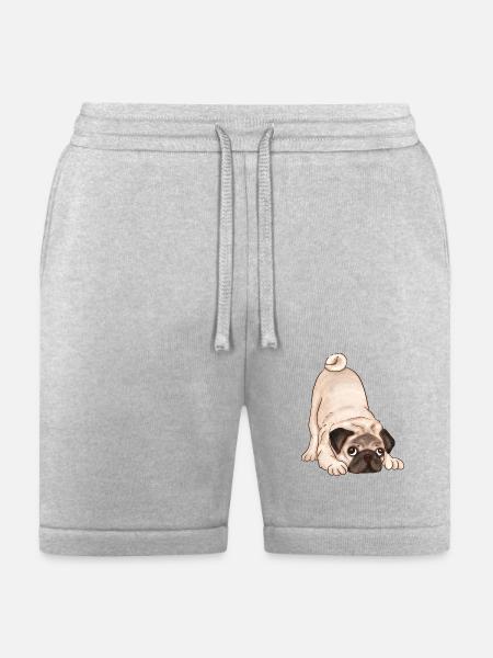 Dog with Face - Bella + Canvas Unisex Short - heather gray