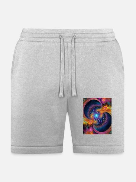 Fractal universe - Bella + Canvas Unisex Short - heather gray