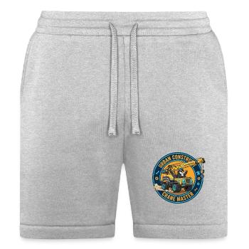 Cool penguin crane driver construction worker cart - Bella + Canvas Unisex Short - heather gray - Front