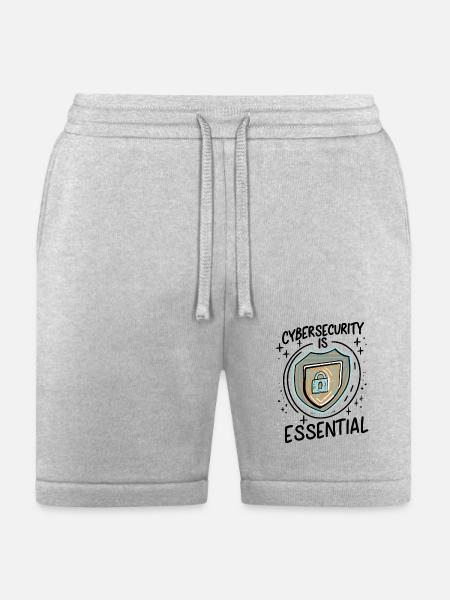 Cybersecurity is Essential Hacker Security - Bella + Canvas Unisex Short - heather gray