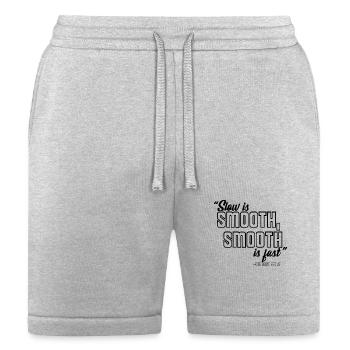 Slow is smooth smooth is fast - Bella + Canvas Unisex Short - heather gray - Front