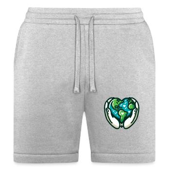 Husky Hero Guarding Planet Earth - Bella + Canvas Unisex Short - heather gray - Front