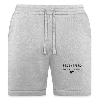 Los Angeles Coordinates Globe - Bella + Canvas Unisex Short - heather gray - Front