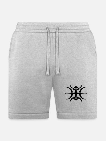 Tribal Compass Crop Circle - Bella + Canvas Unisex Short - heather gray