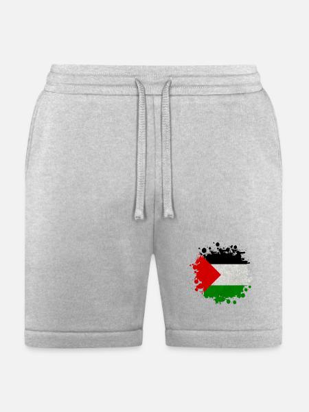Palestine Blob / Flag Gift - Bella + Canvas Unisex Short - heather gray