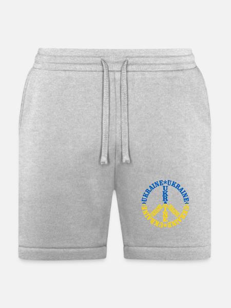 Ukraine Peace - Bella + Canvas Unisex Short - heather gray