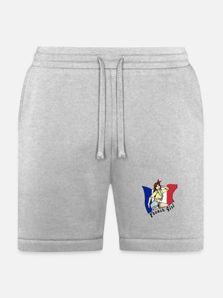 France girl flag design - Bella + Canvas Unisex Short - heather gray
