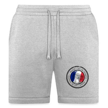Arc de Triomphe Tricolor Circle - Bella + Canvas Unisex Short - heather gray - Front