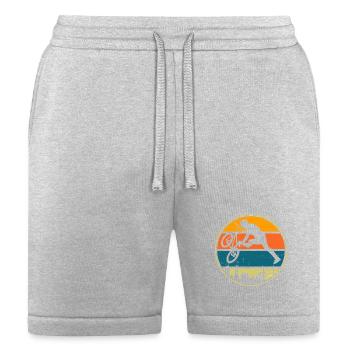 Retro Sunset BMX Rider - Bella + Canvas Unisex Short - heather gray - Front
