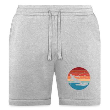 Sunset Kite Surf Silhouette - Bella + Canvas Unisex Short - heather gray - Front