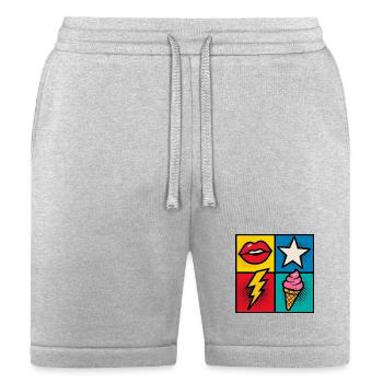 Kiss & Cone Pop - Bella + Canvas Unisex Short - heather gray - Front